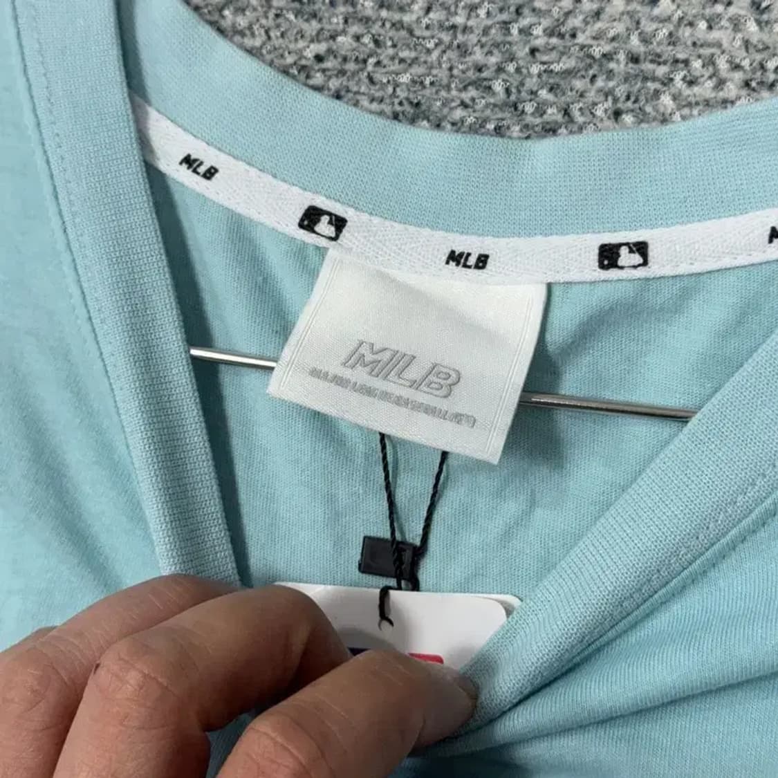 [새상품]MLB 뉴욕양키즈 프린팅 민트 반팔티 L 상품이미지3