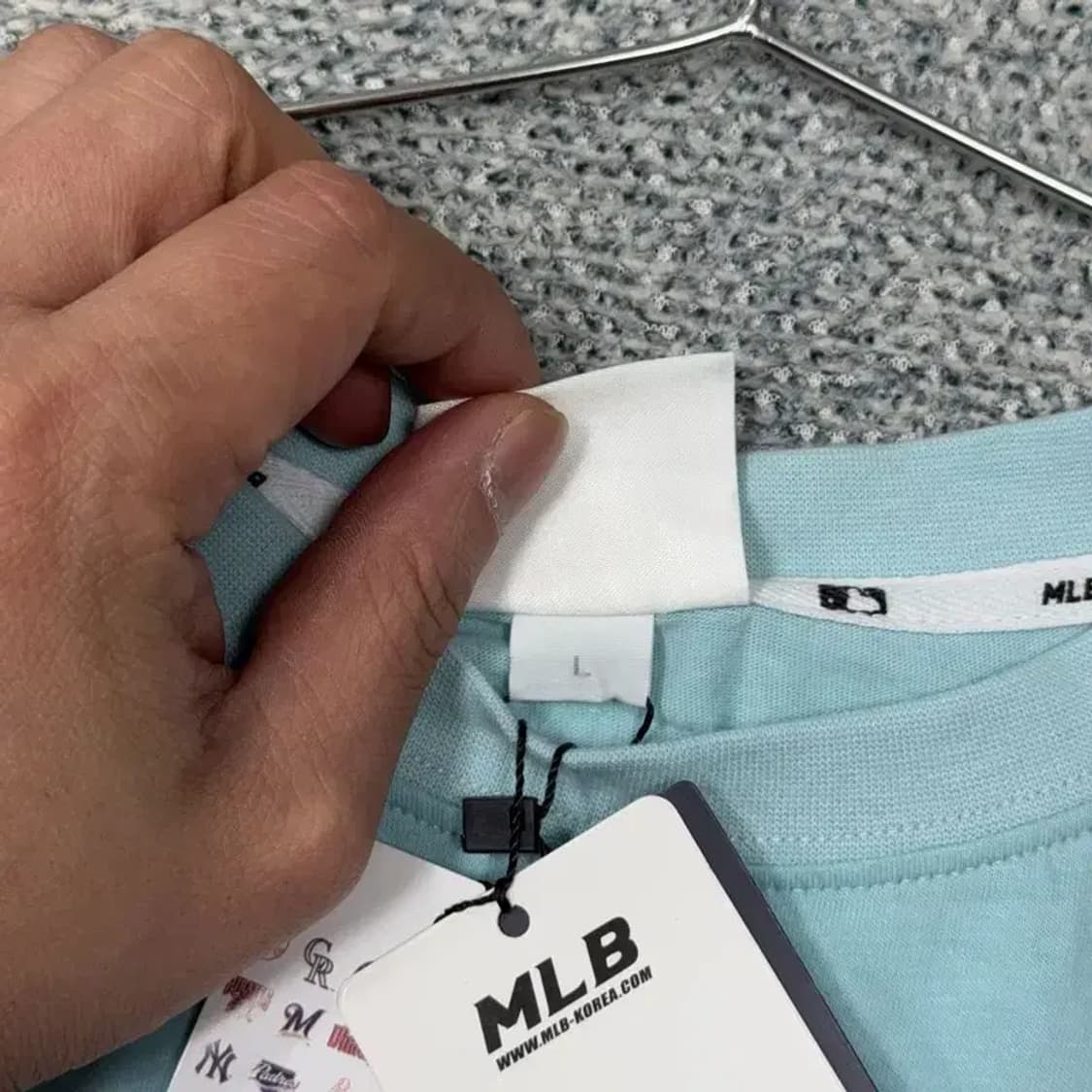 [새상품]MLB 뉴욕양키즈 프린팅 민트 반팔티 L 상품이미지6