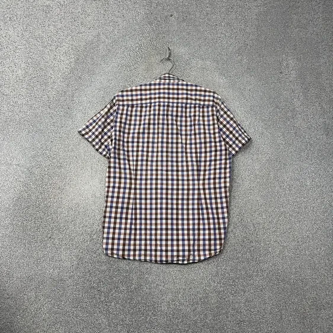 헨리코튼 로고 캐주얼 체크 반팔 셔츠 105 상품이미지2