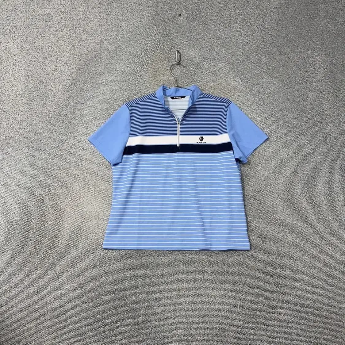 블랙야크 스트라이프 라이트 블루 기능성 반팔 카라티 105 상품이미지1