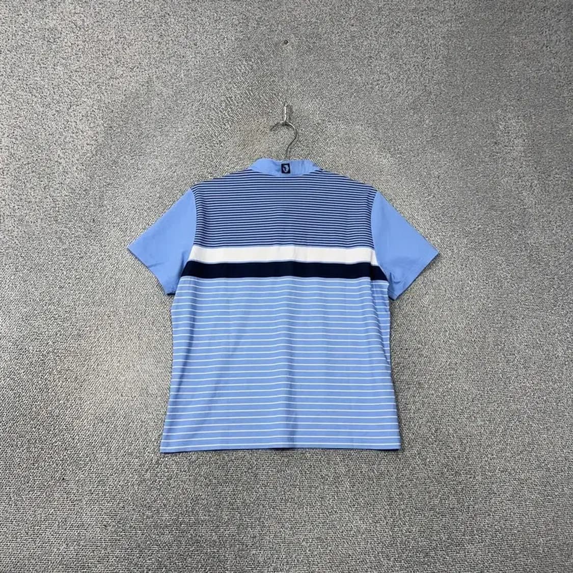 블랙야크 스트라이프 라이트 블루 기능성 반팔 카라티 105 상품이미지2