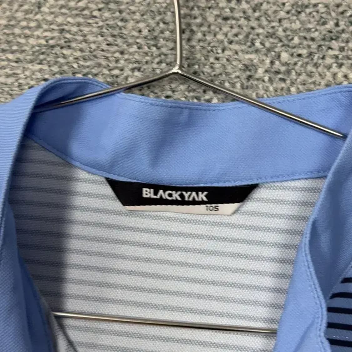 블랙야크 스트라이프 라이트 블루 기능성 반팔 카라티 105 상품이미지3