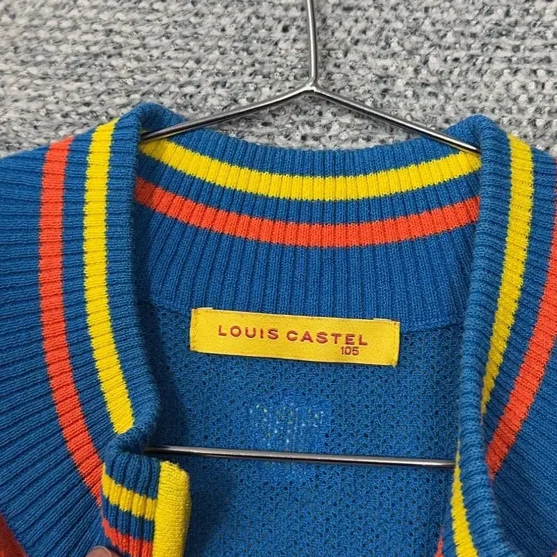 루이까스텔 로고 아크릴 니트 조끼 집업 105 상품이미지5