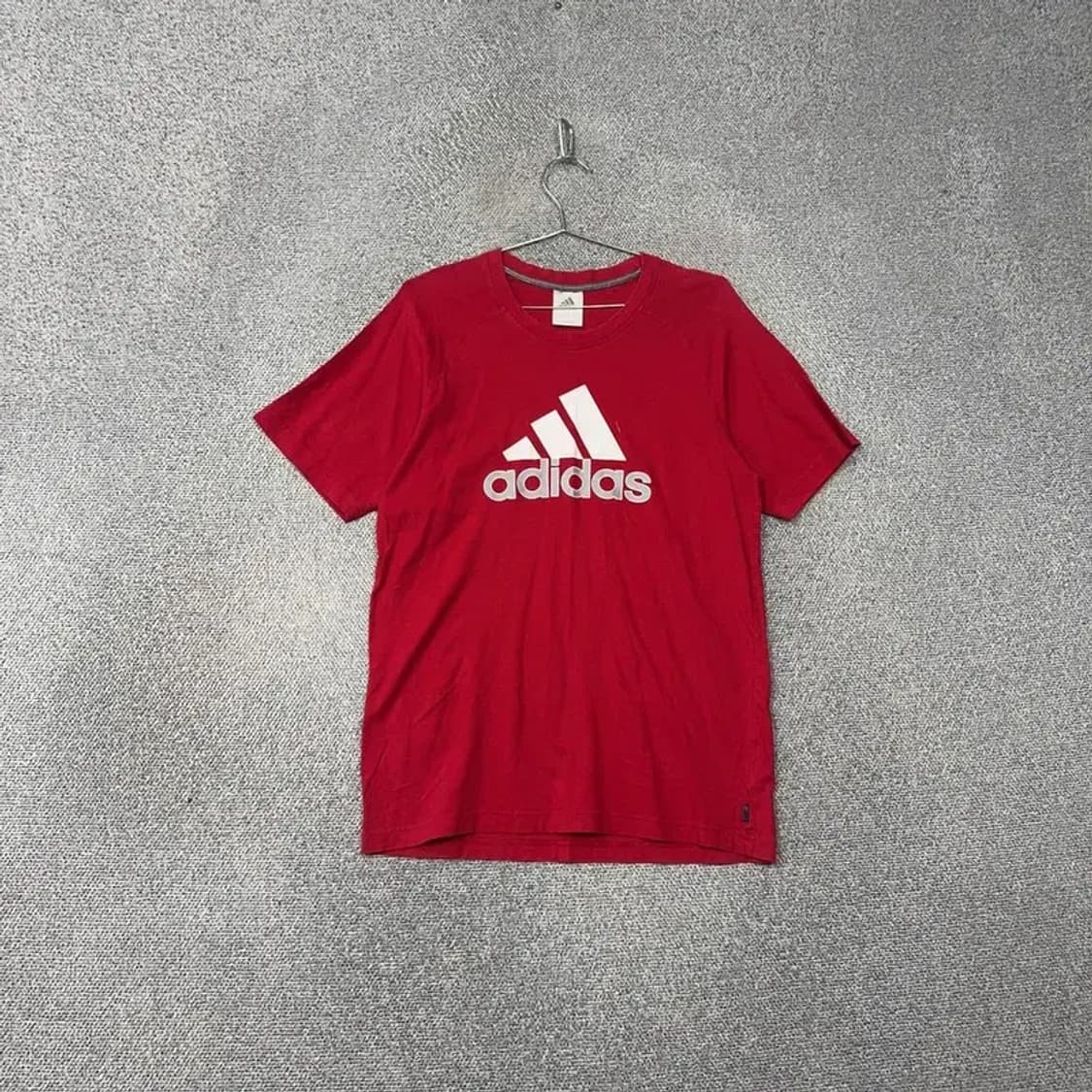 아디다스 프린팅 빅로고 레드 반팔 티 100 상품이미지1