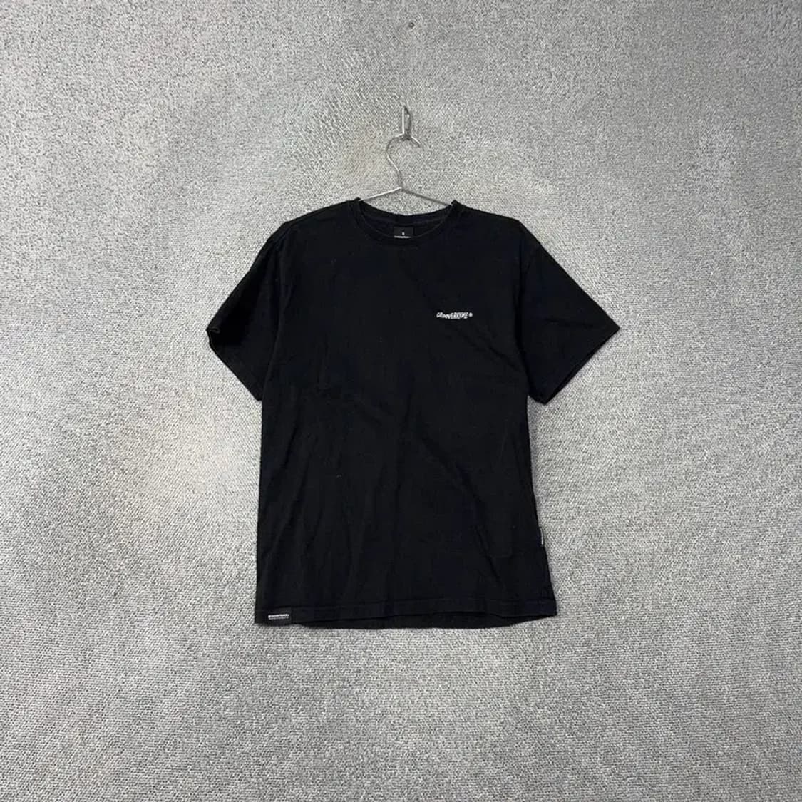 그루브라임 심플 로고 블랙 반팔티 S 상품이미지1