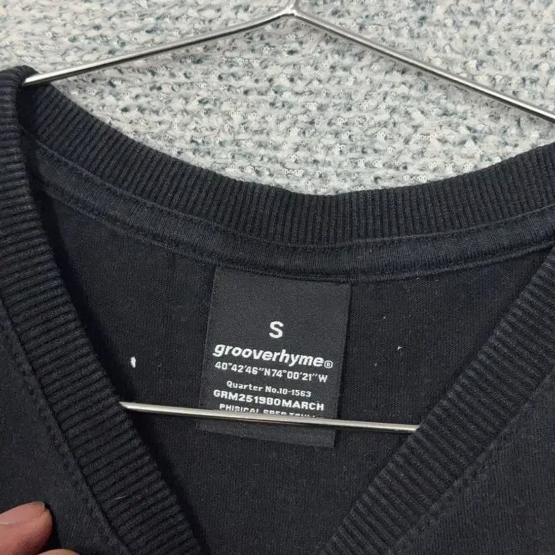 그루브라임 심플 로고 블랙 반팔티 S 상품이미지3