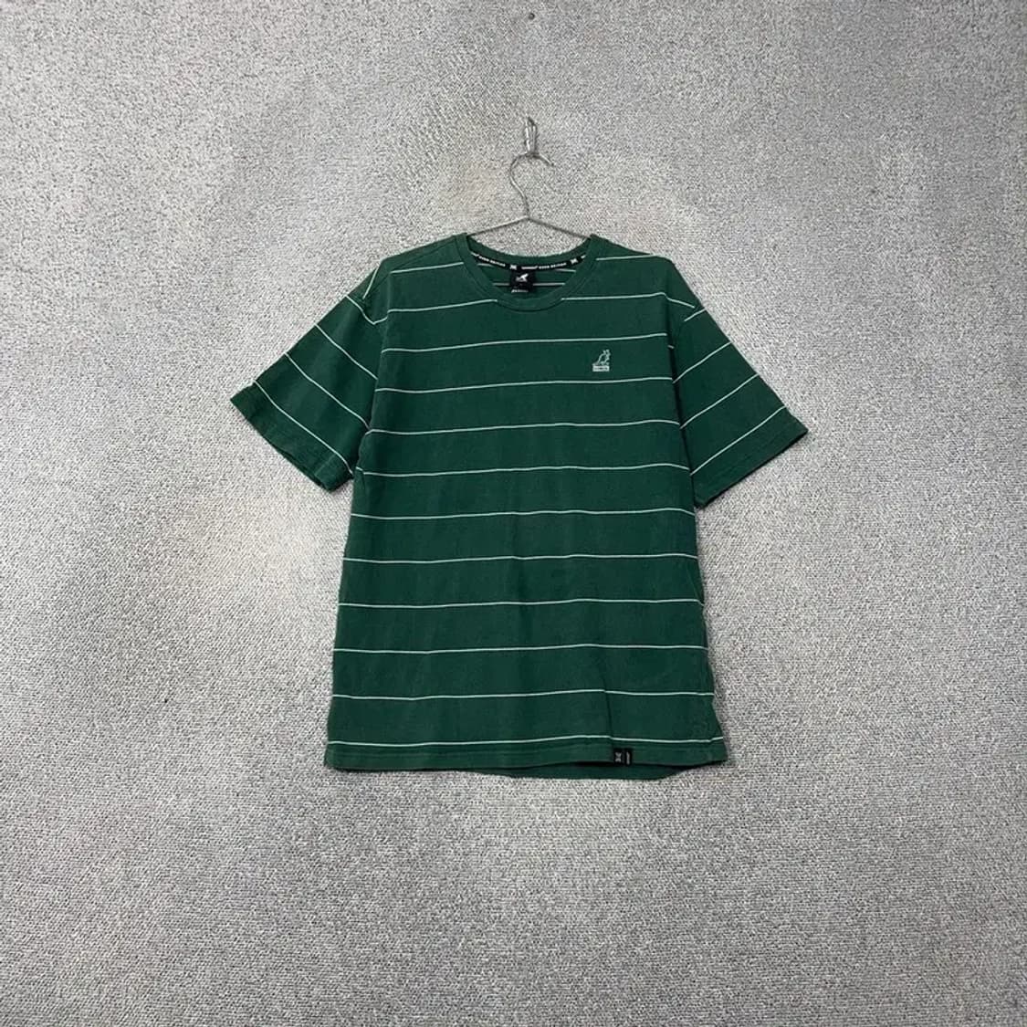캉골 스트라이프 그린 로고 남성 반팔 티 L 상품이미지1