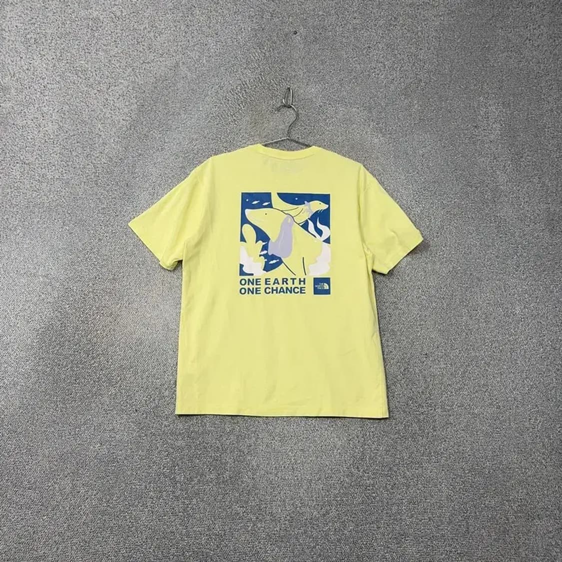 노스페이스 옐로우 로고 남성 기능성 반팔 티 M/95 상품이미지2