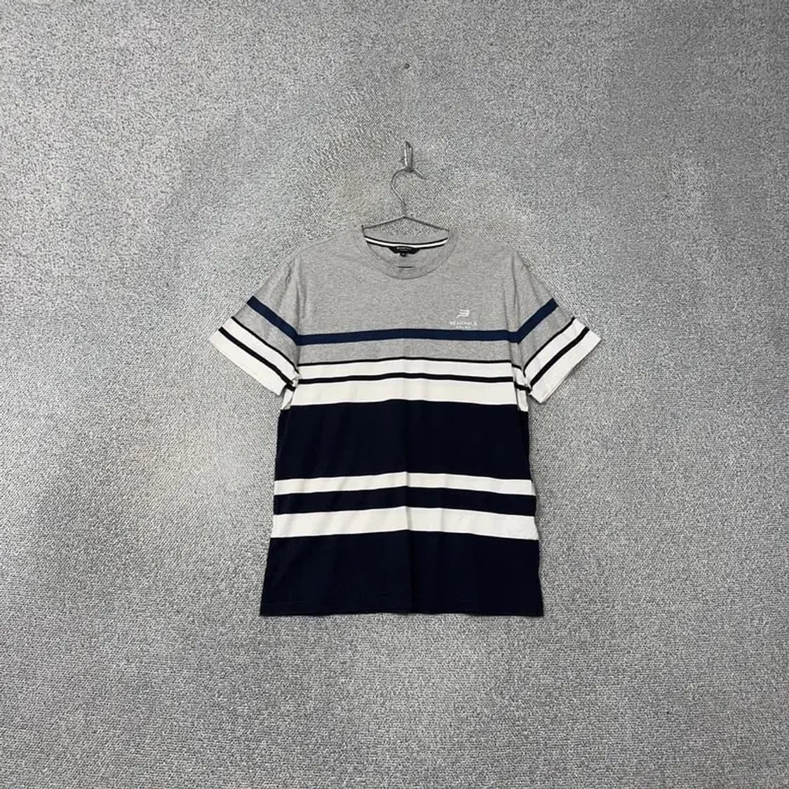 빈폴 스트라이프 라이트 그레이 반팔 티 100 상품이미지1