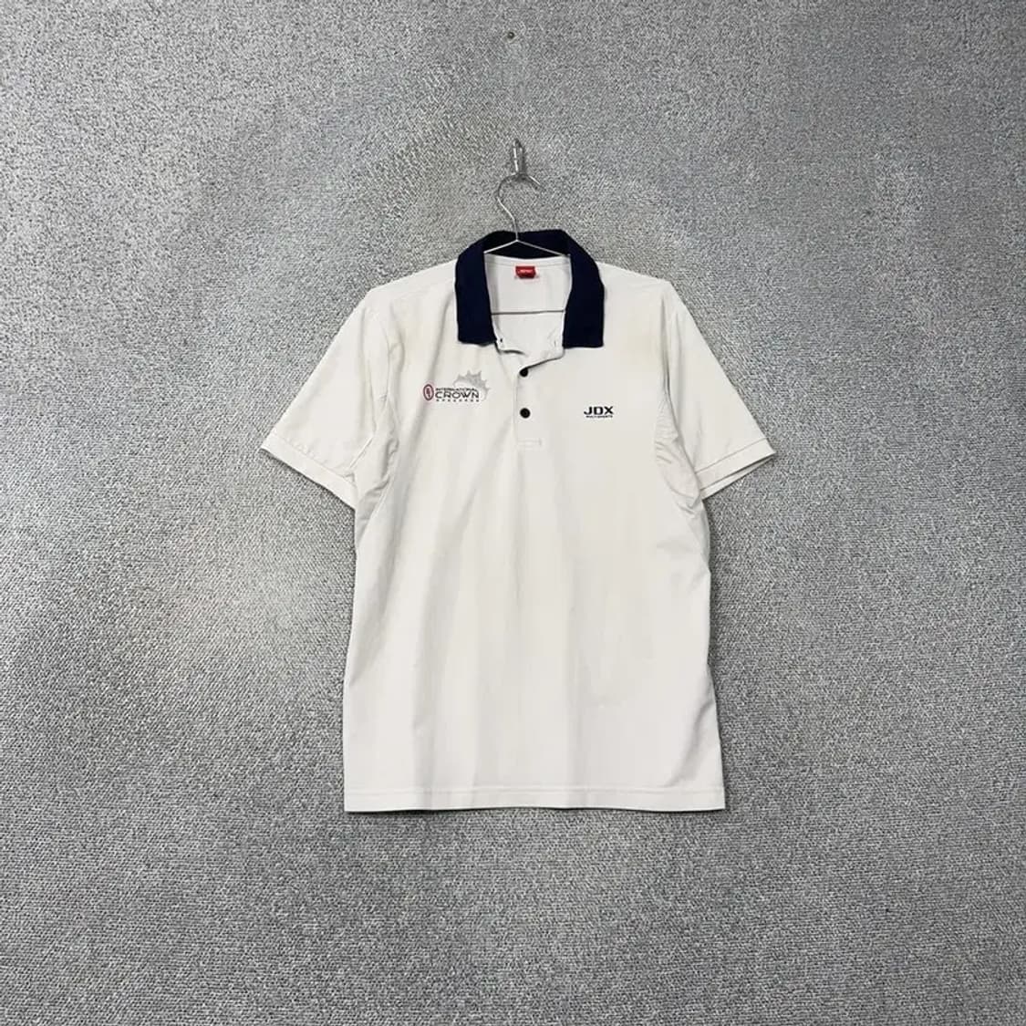 JDX 로고 골프 화이트 기능성 반팔 카라티 105 상품이미지1