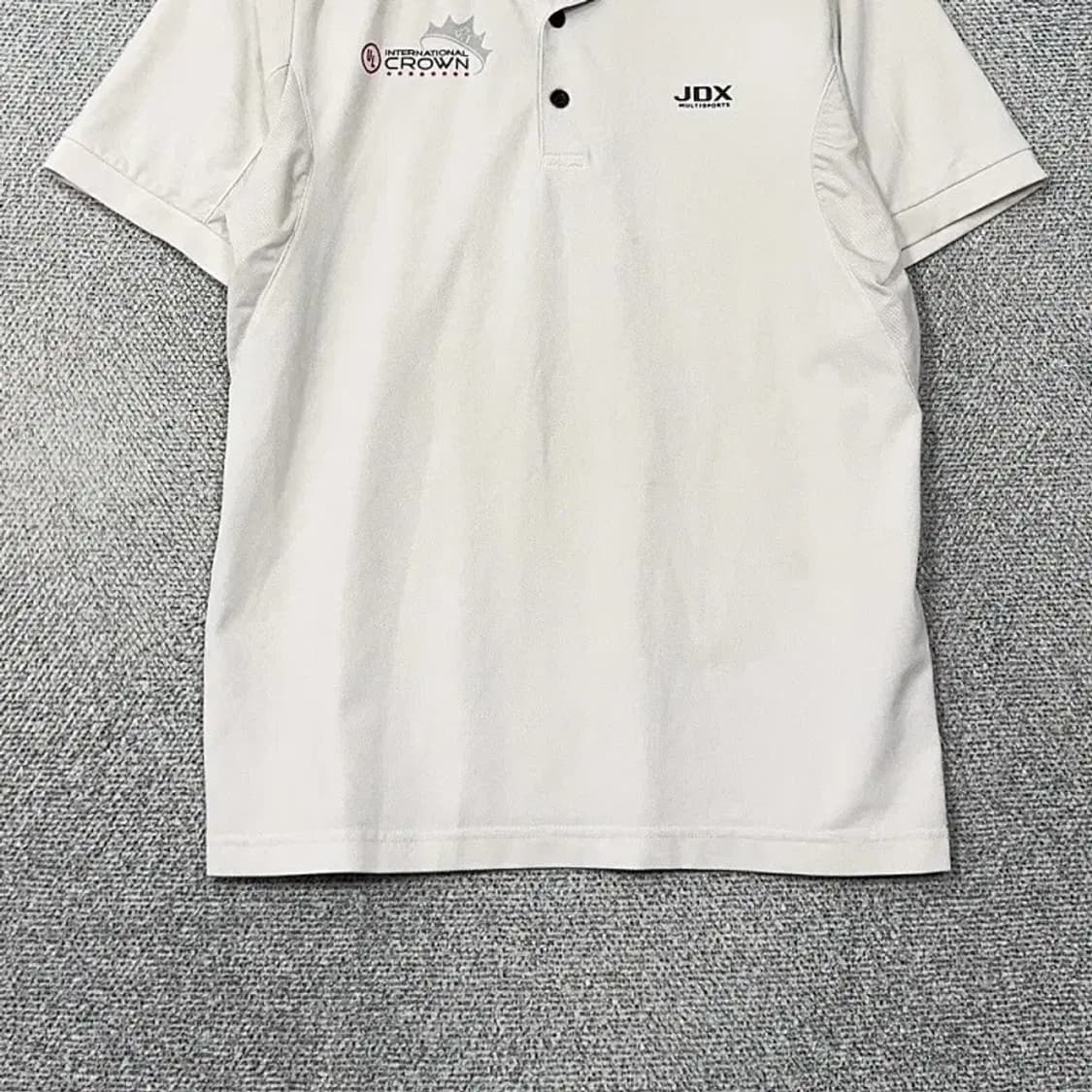 JDX 로고 골프 화이트 기능성 반팔 카라티 105 상품이미지4