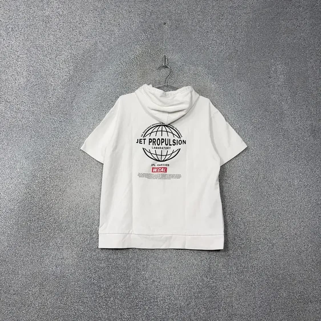 후아유 로고 화이트 프린팅 후드 반팔티 M 상품이미지2