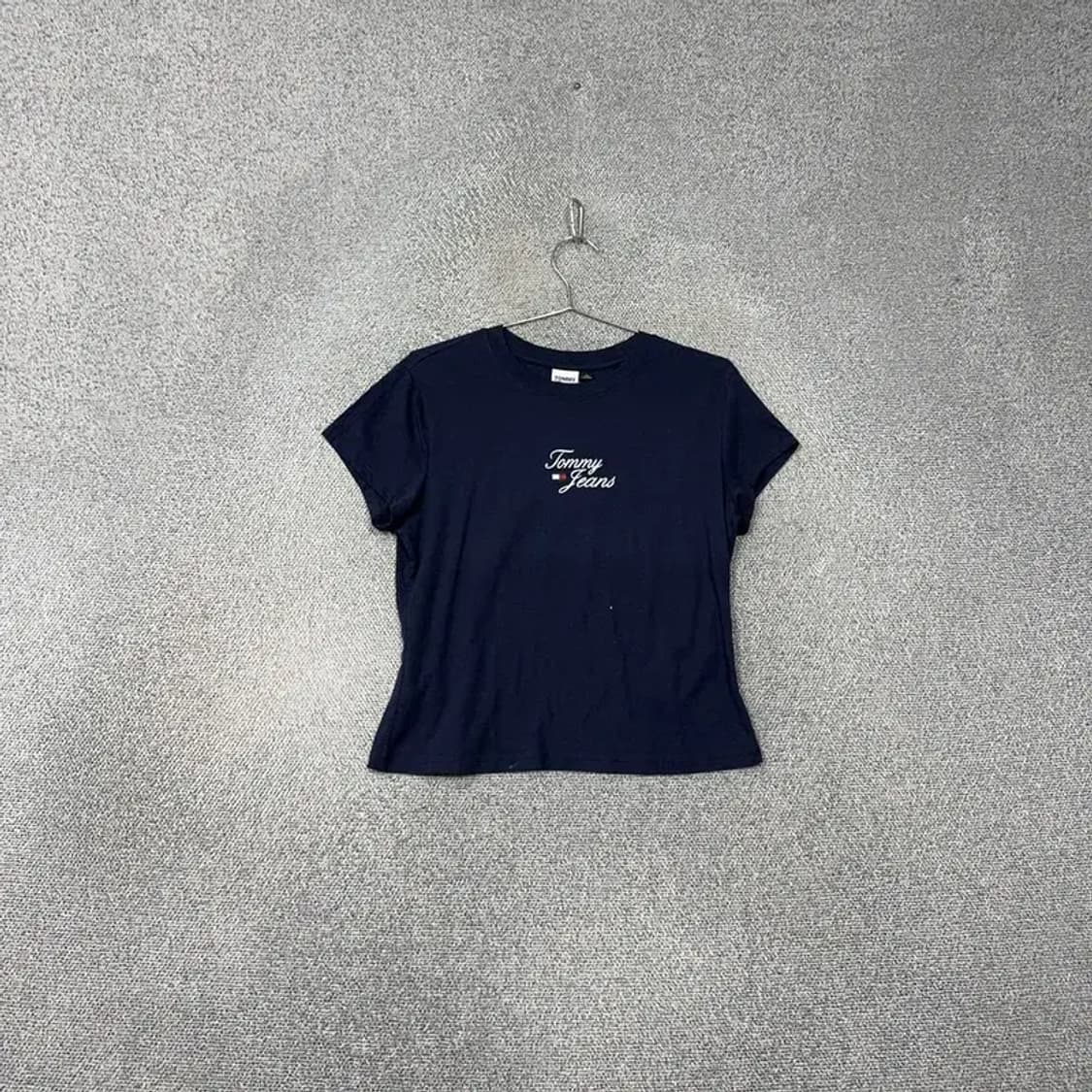 타미 진스 프린팅 네이비 여성 숏 반팔티 L 상품이미지1