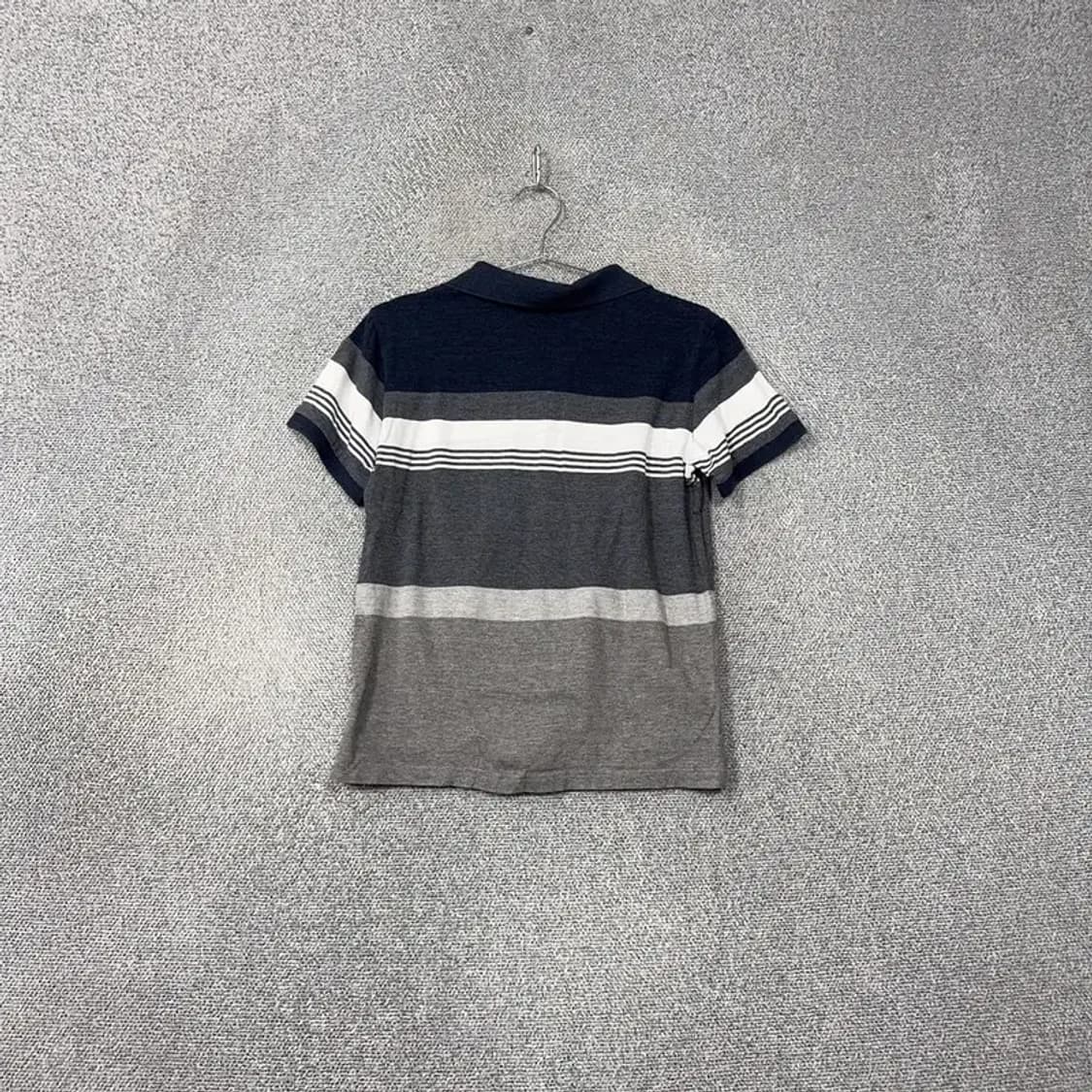 해지스 스트라이프 그레이 로고 남성 반팔 카라티 100 상품이미지2