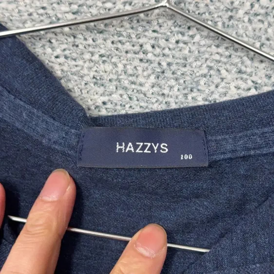 해지스 스트라이프 그레이 로고 남성 반팔 카라티 100 상품이미지5