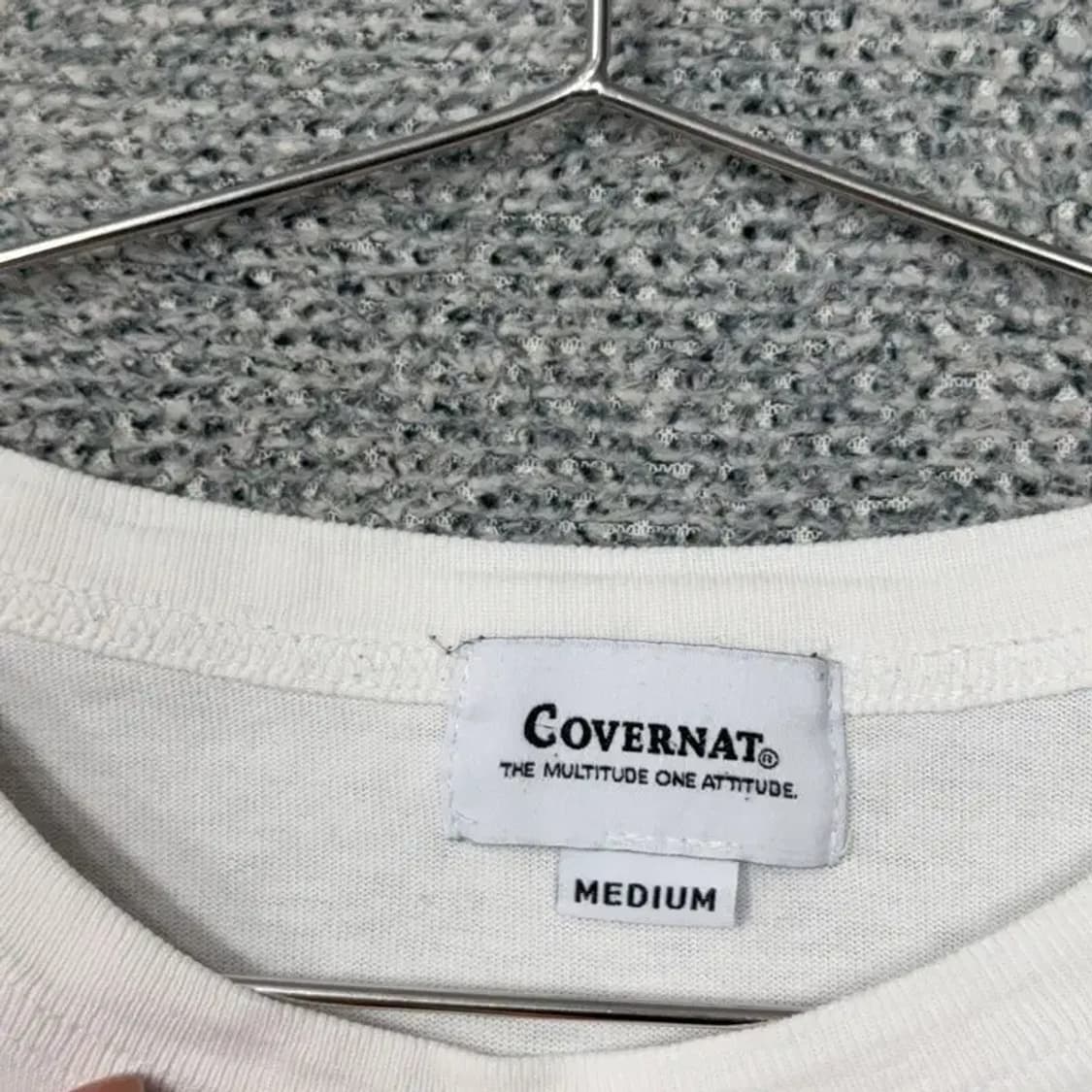 커버낫 프린팅 로고 화이트 반팔 티 MEDIUM 상품이미지3