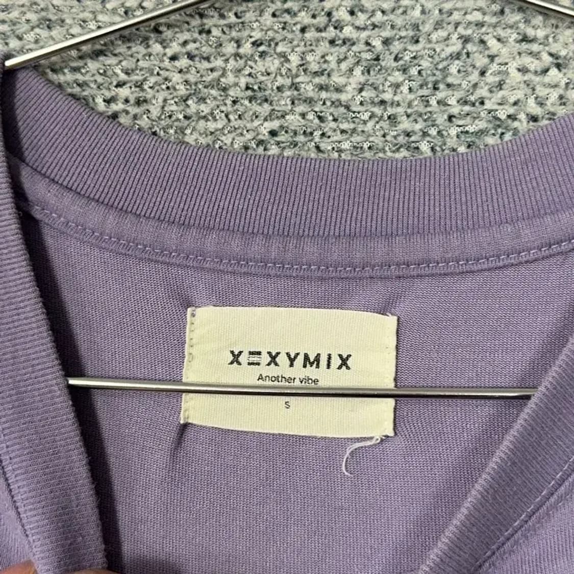 젝시믹스 라이트 퍼플 캐주얼 포켓 로고 반팔 티 S 상품이미지6