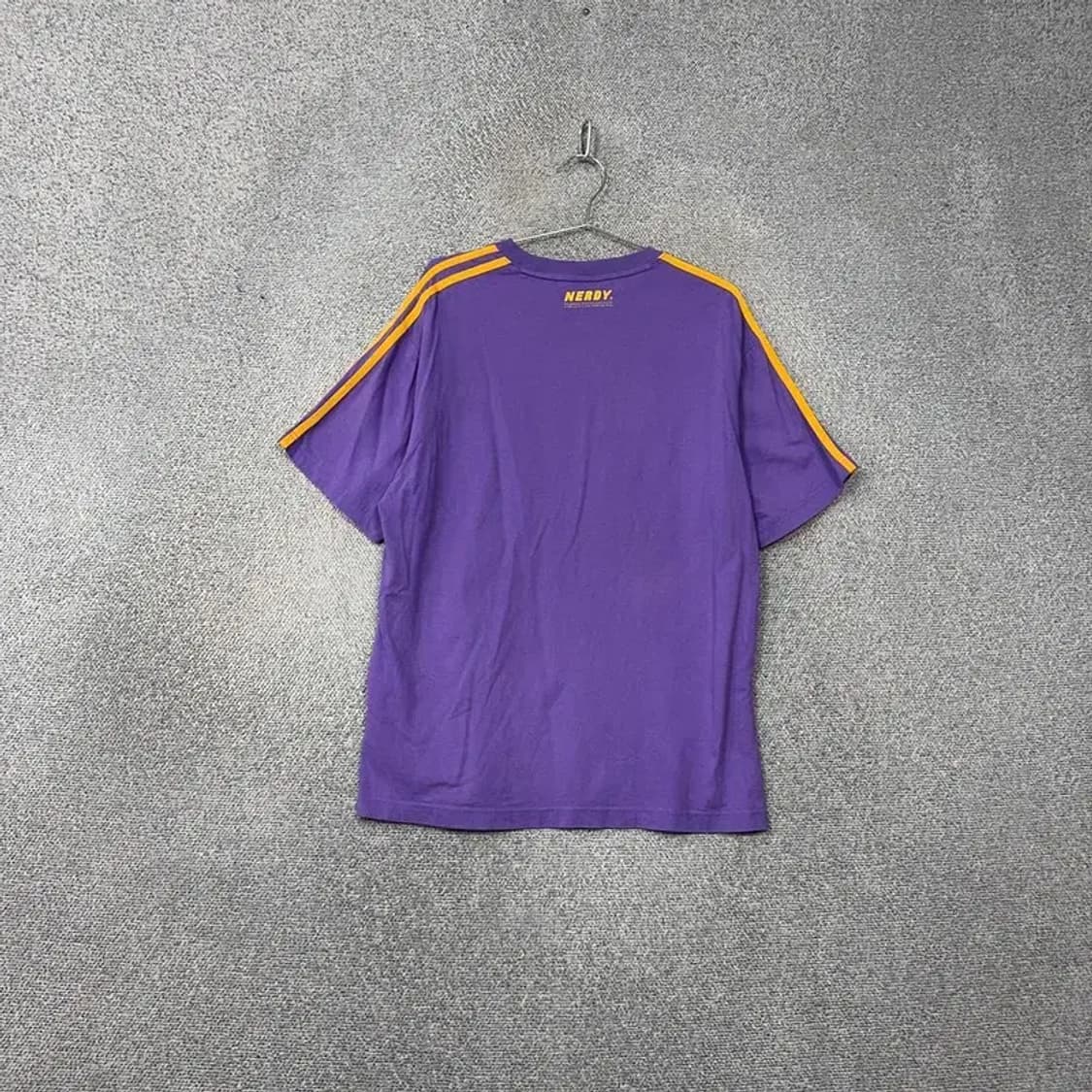 널디 퍼플 로고 프린팅 오버핏 반팔티 M 상품이미지2