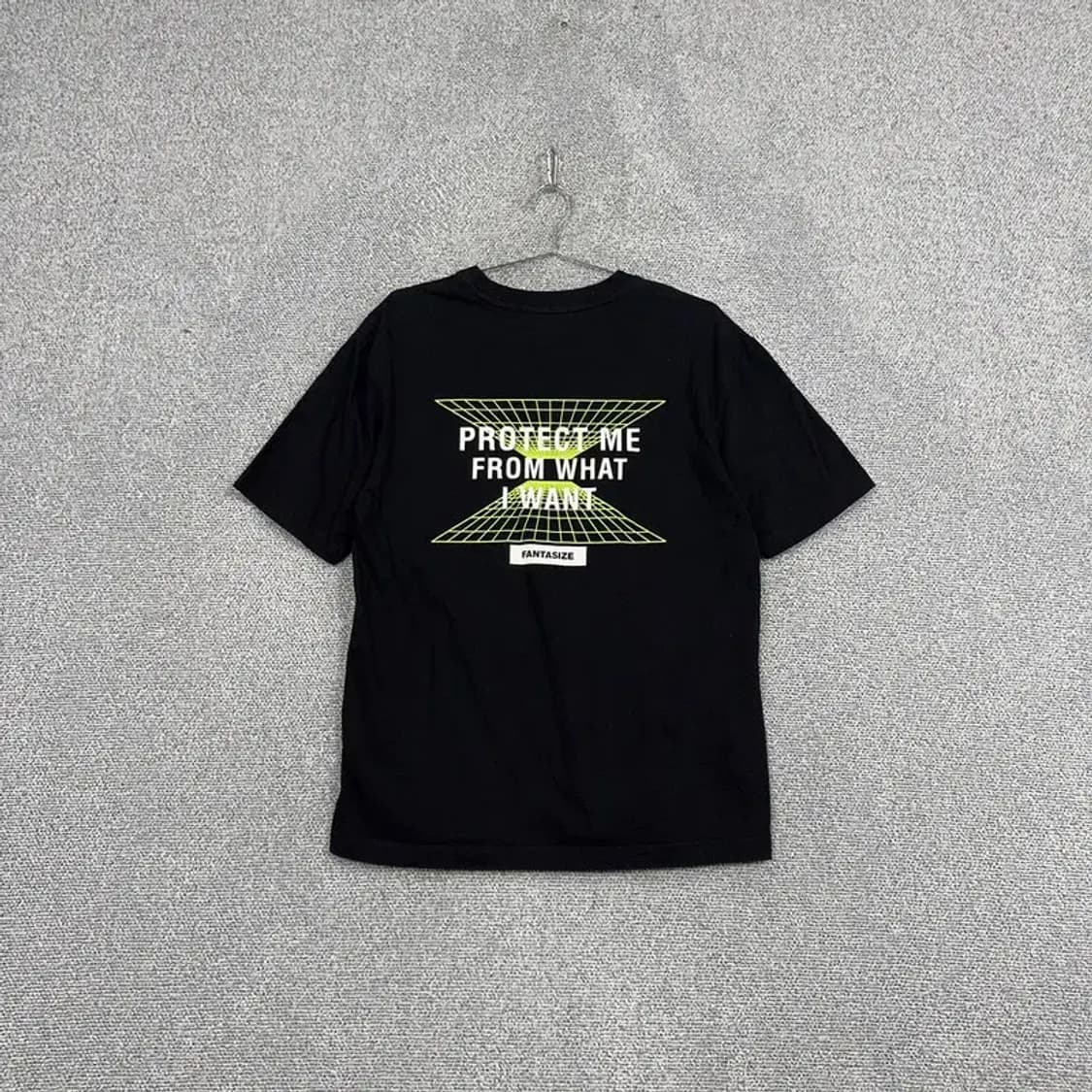 플랙진 블랙 심플 로고 캐주얼 반팔티 S 상품이미지2