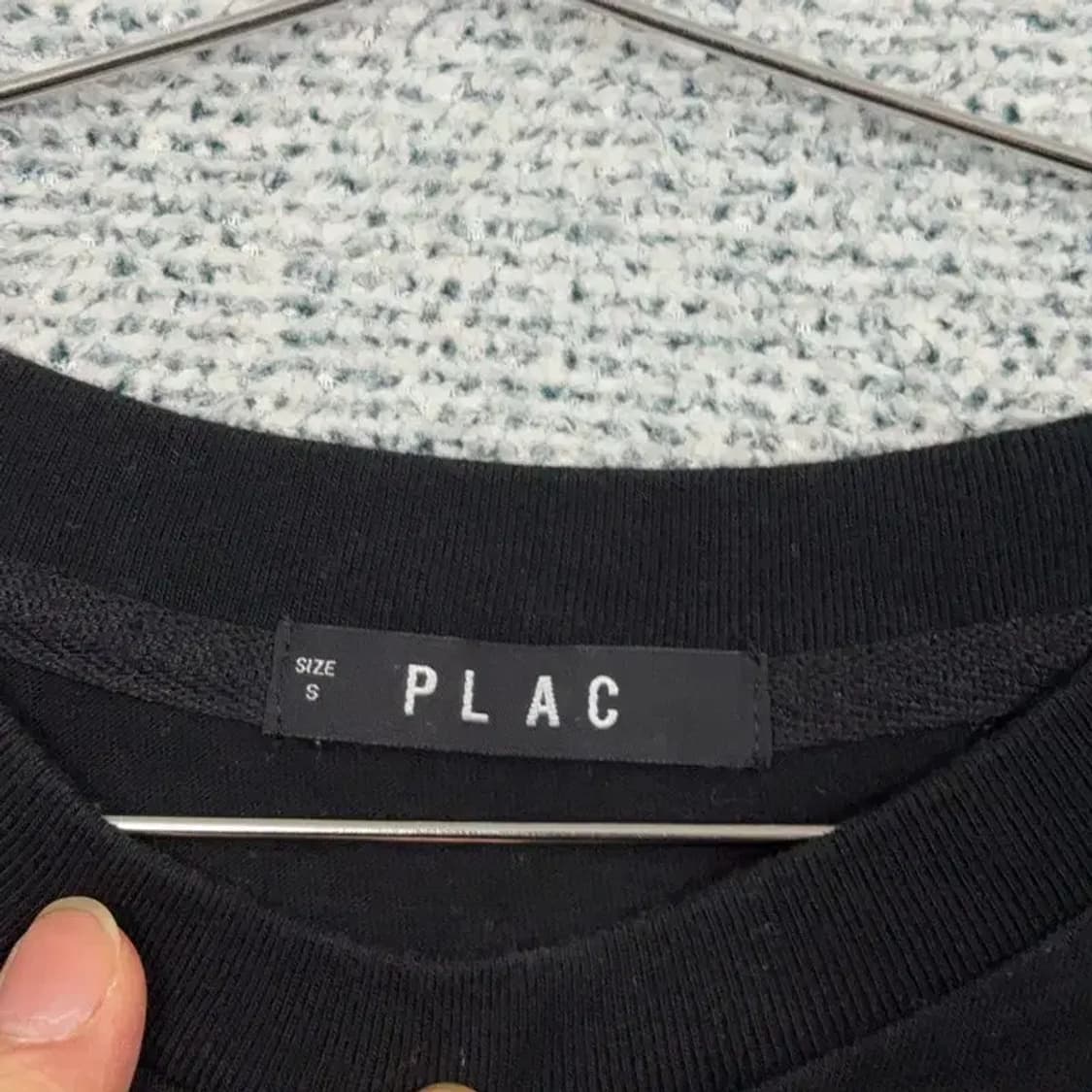 플랙진 블랙 심플 로고 캐주얼 반팔티 S 상품이미지4