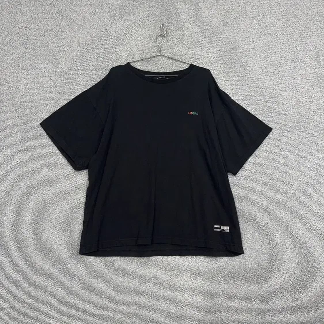 리베레 로고 남성 오버사이즈 블랙 반팔티 L 상품이미지1