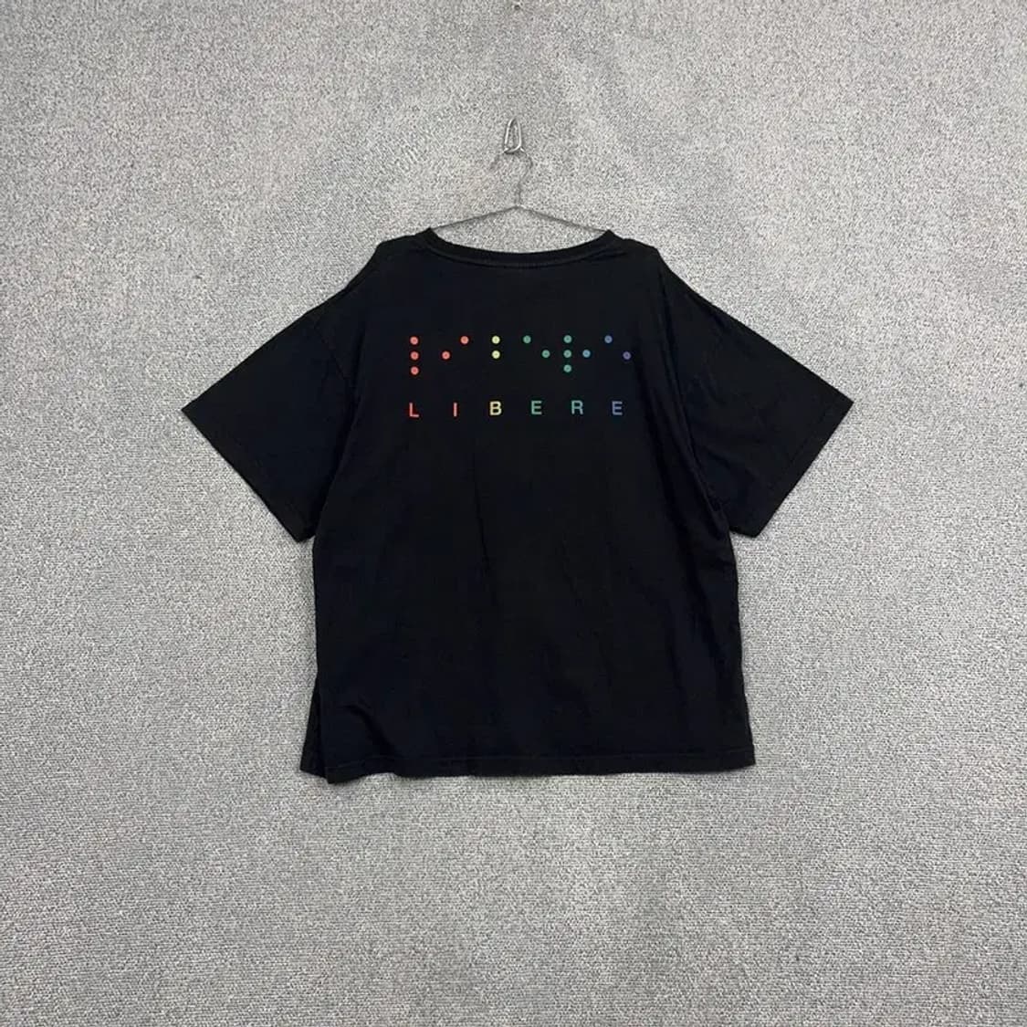 리베레 로고 남성 오버사이즈 블랙 반팔티 L 상품이미지2