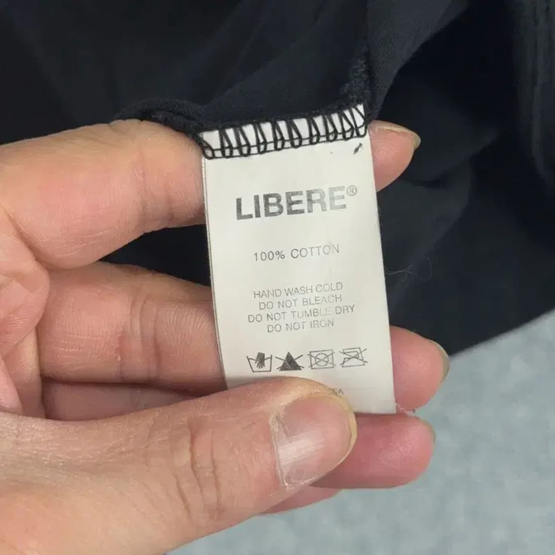 리베레 로고 남성 오버사이즈 블랙 반팔티 L 상품이미지6