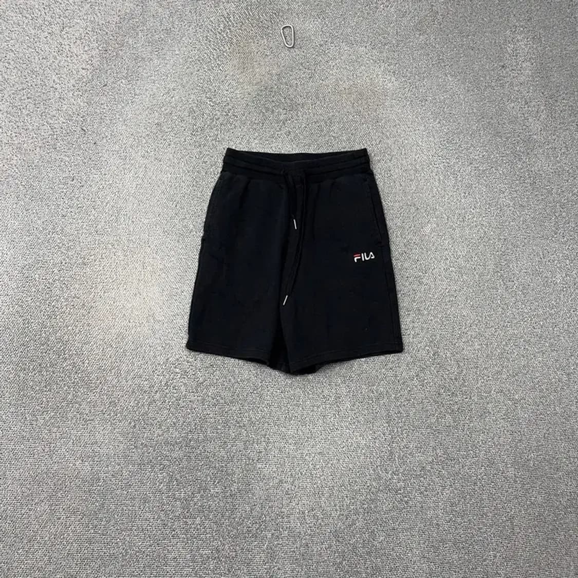 휠라 블랙 로고 캐주얼 반바지 XS 상품이미지1