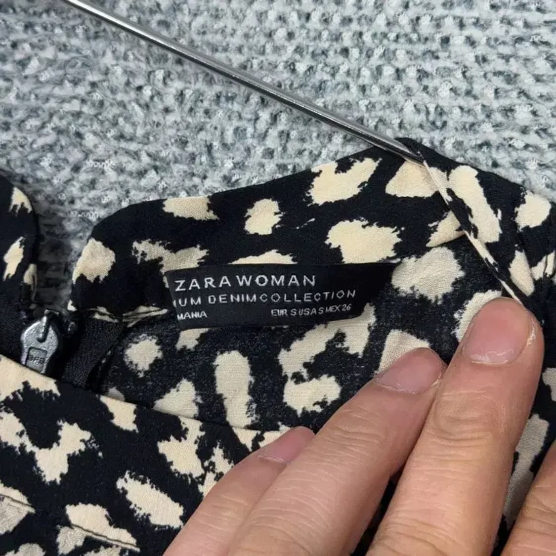 자라 애니멀 패턴 여성 비스코스 원피스 S 상품이미지6