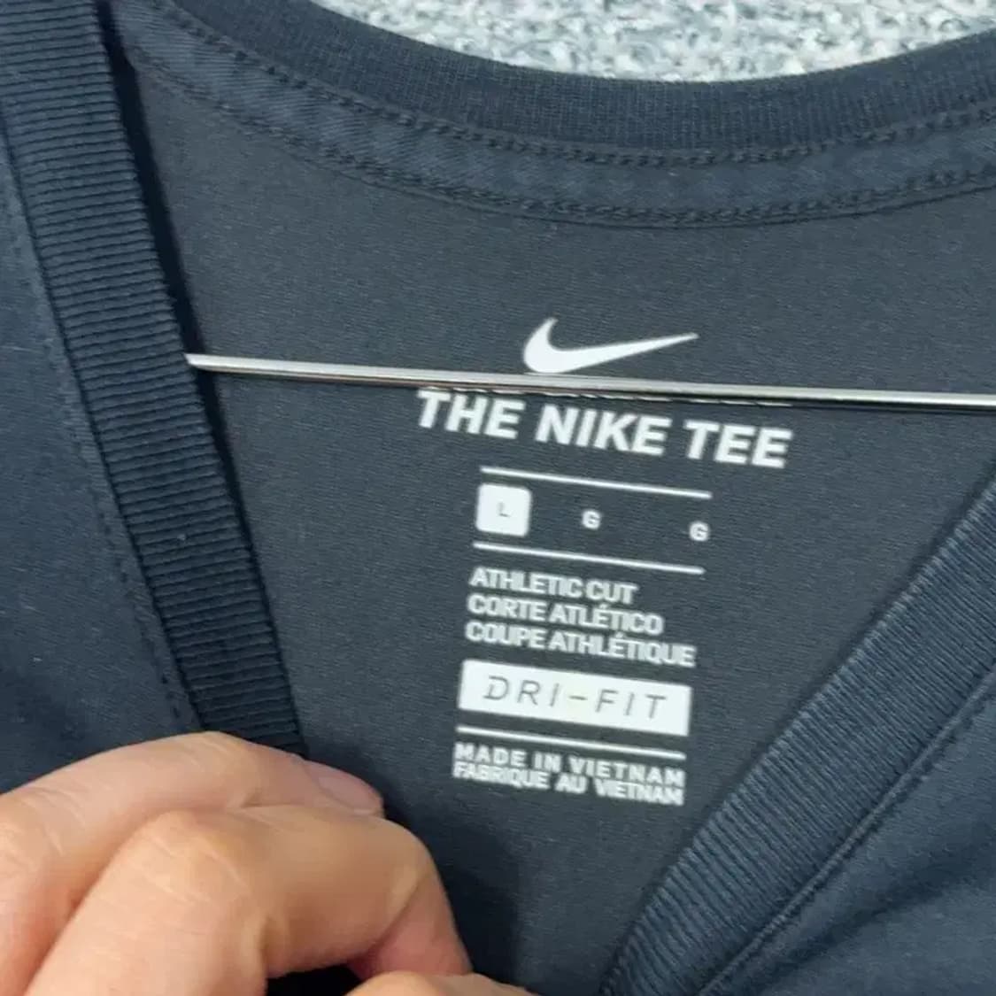 나이키 트레이닝 로고 프린팅 네이비 반팔 티 L 상품이미지5