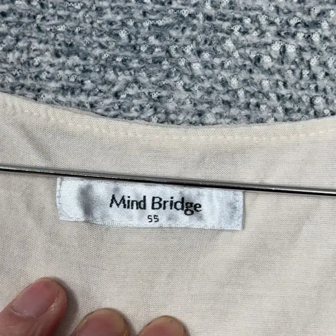 마인드브릿지 베이지 레이어드 블라우스 반팔 55 상품이미지5