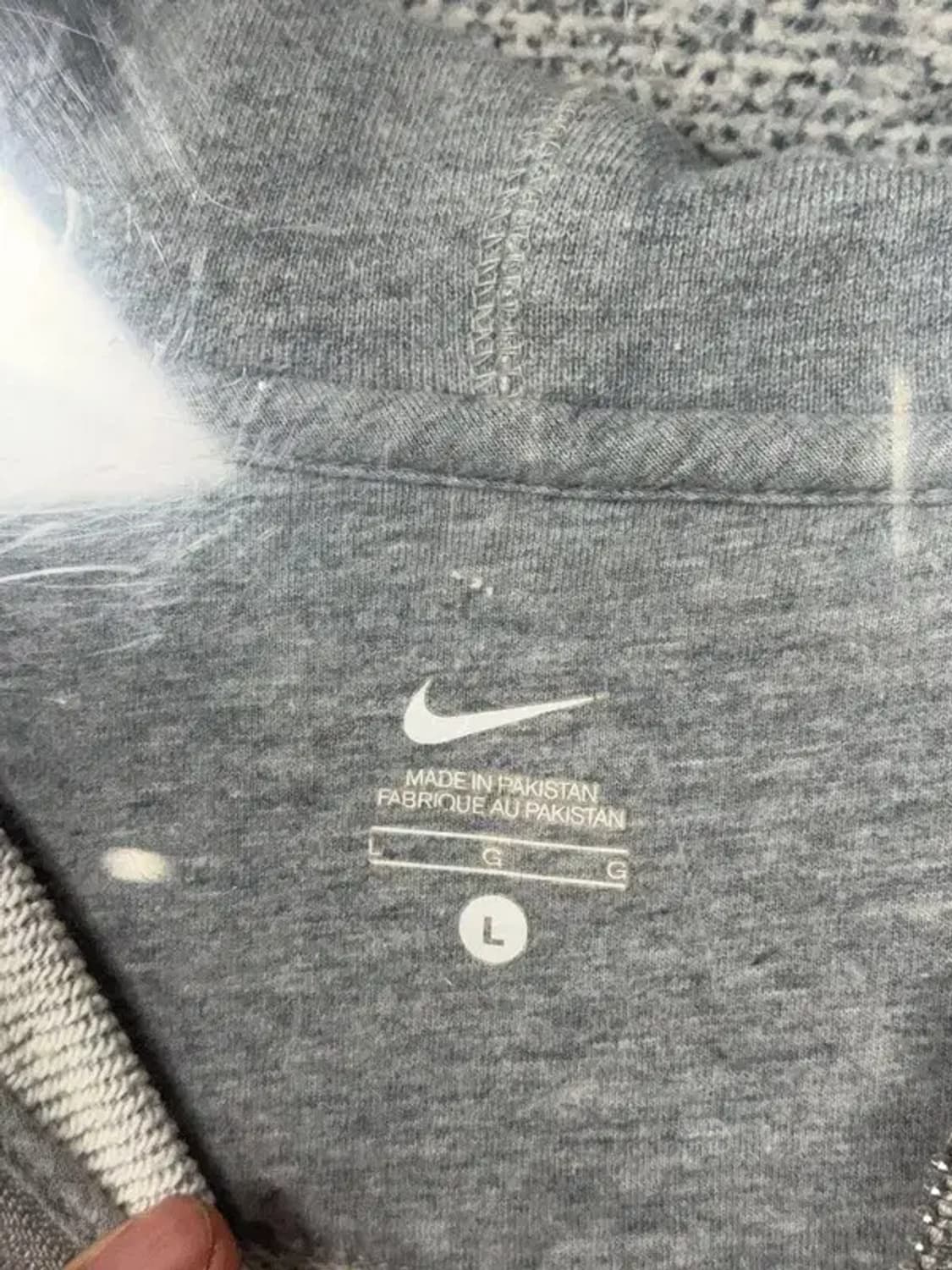 나이키 라이트 그레이 로고 후드집업 L 상품이미지7