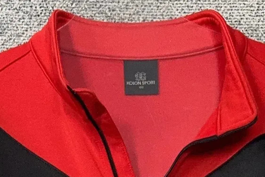 코오롱 레드 로고 등산 기능성 반집업 긴팔 100 상품이미지5