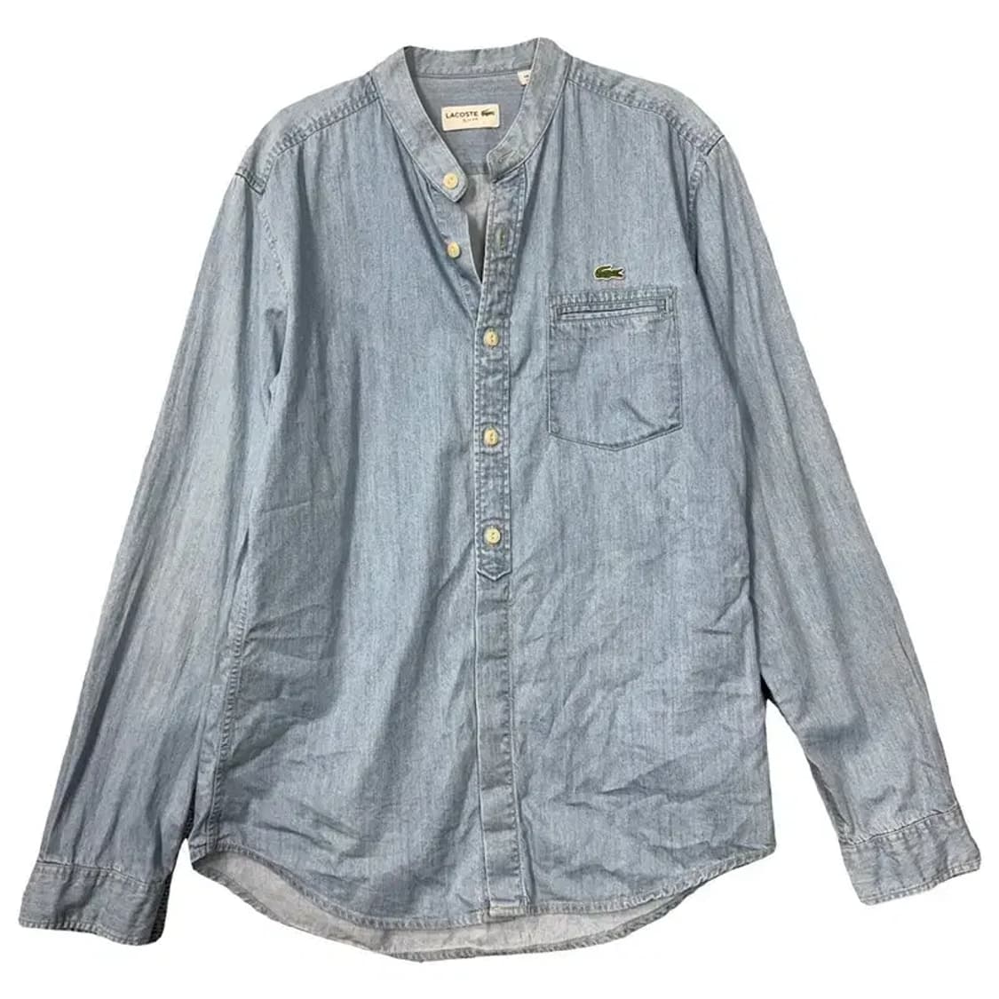 라코스테 로고 포켓 데님 셔츠 S 상품이미지1