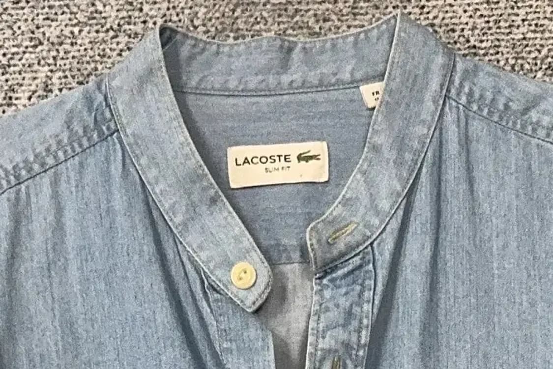 라코스테 로고 포켓 데님 셔츠 S 상품이미지5
