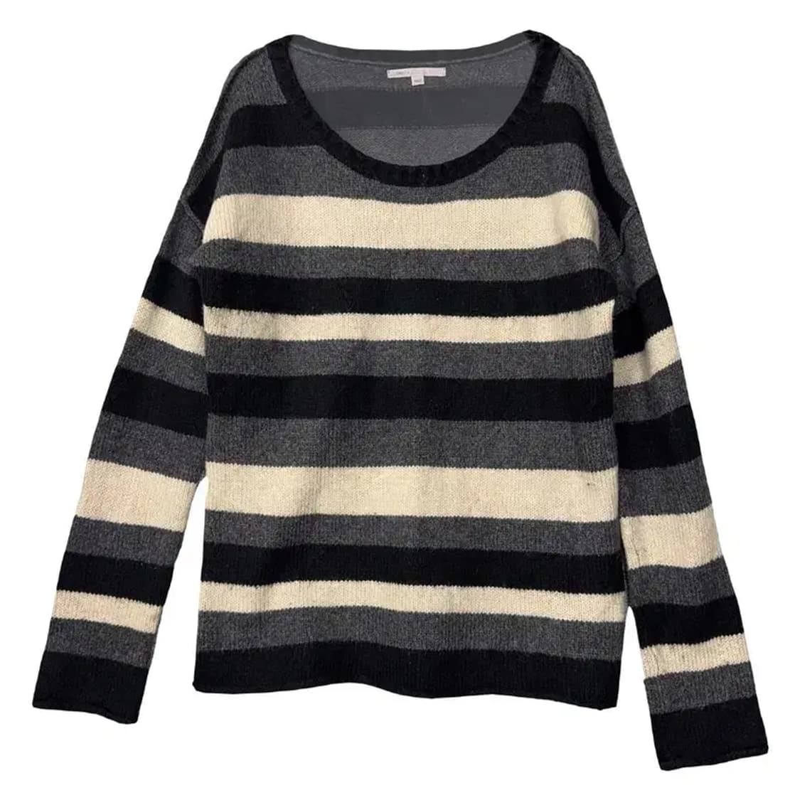 갭 스트라이프 그레이 U넥 니트 M 상품이미지1