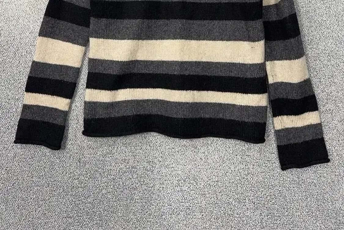 갭 스트라이프 그레이 U넥 니트 M 상품이미지4