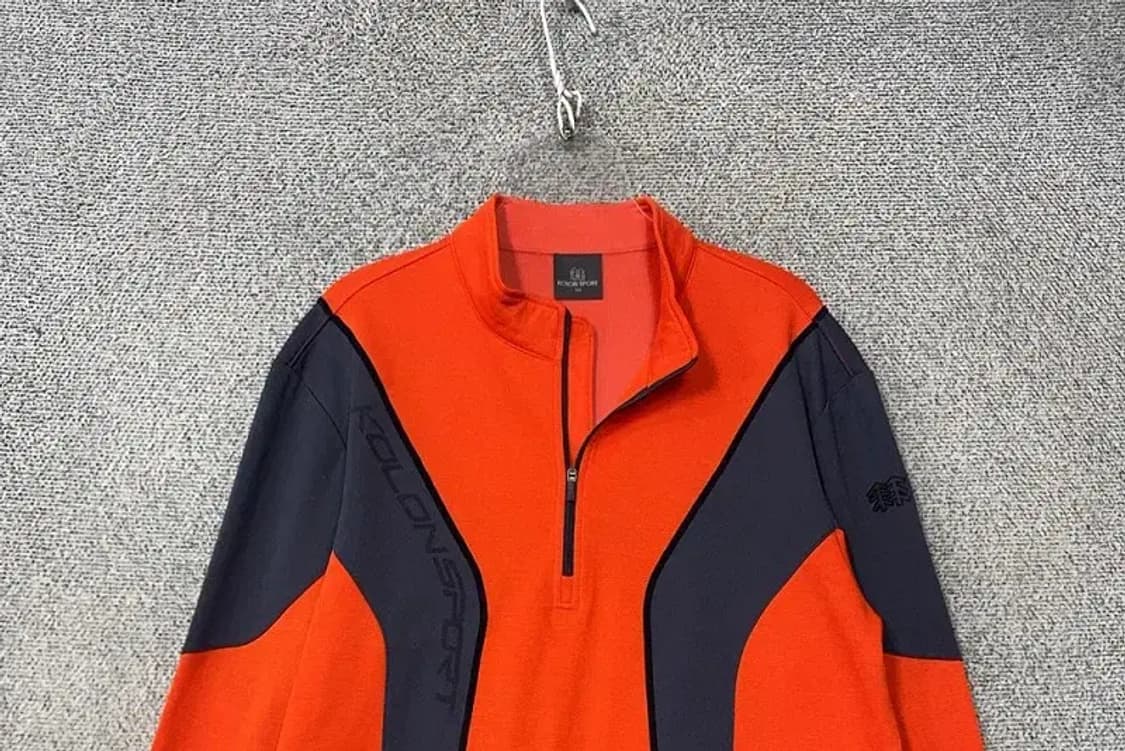 코오롱 오렌지 등산 기능성 반집업 긴팔 100 상품이미지3
