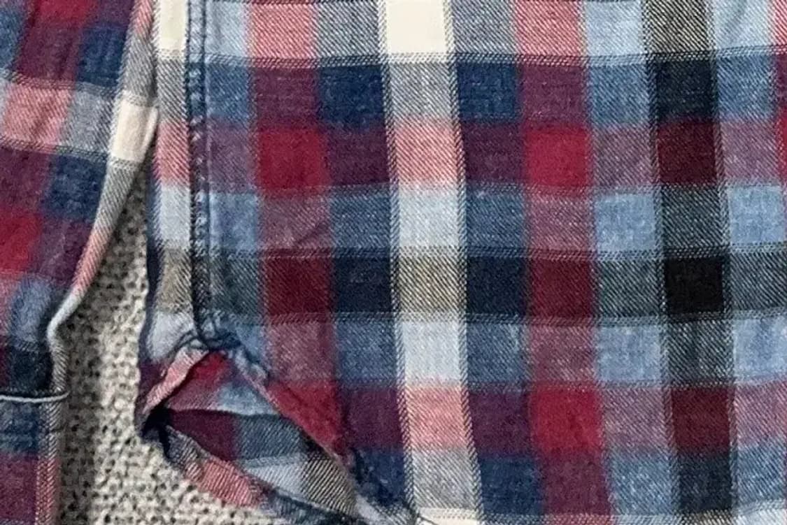 버커루 체크 블루 셔츠 S 상품이미지6