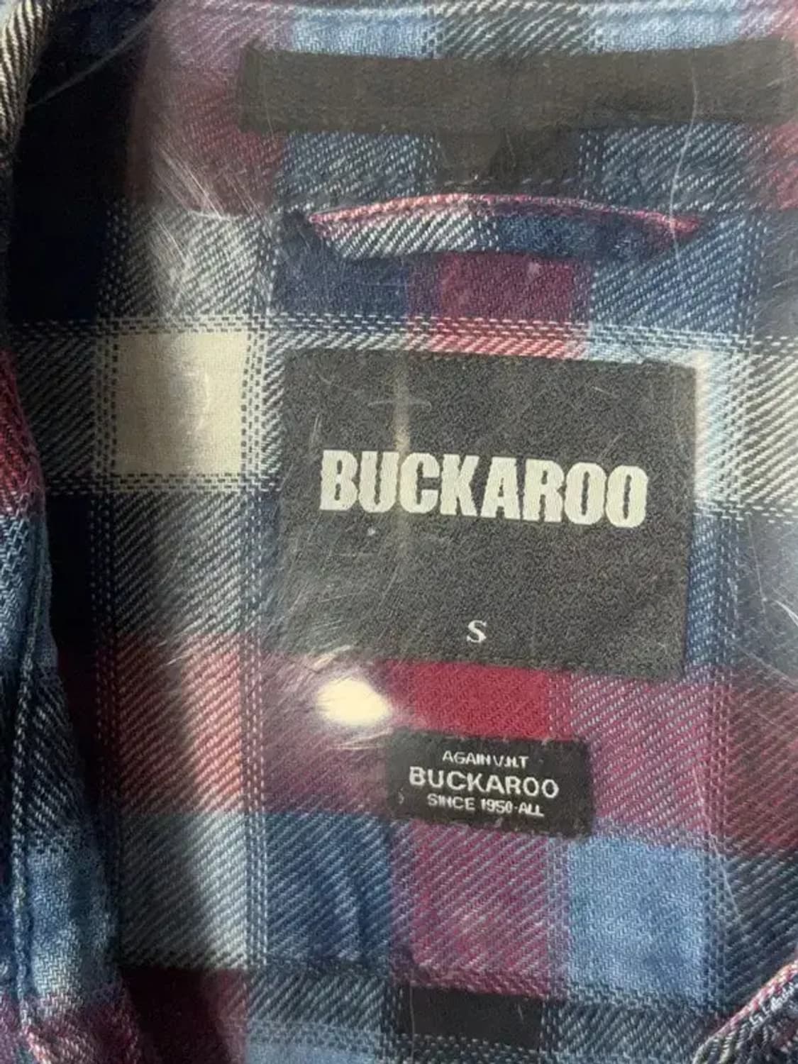 버커루 체크 블루 셔츠 S 상품이미지7