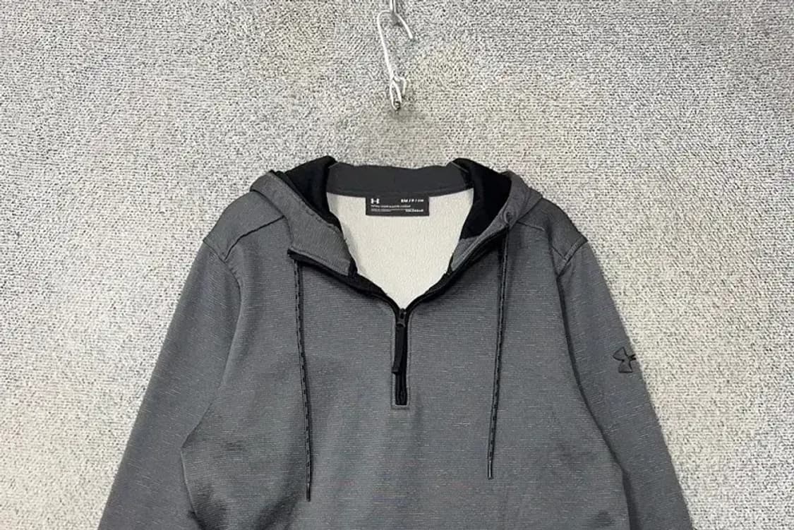 언더아머 그레이 기능성 반집업 후드티 SM/P/CH 상품이미지3