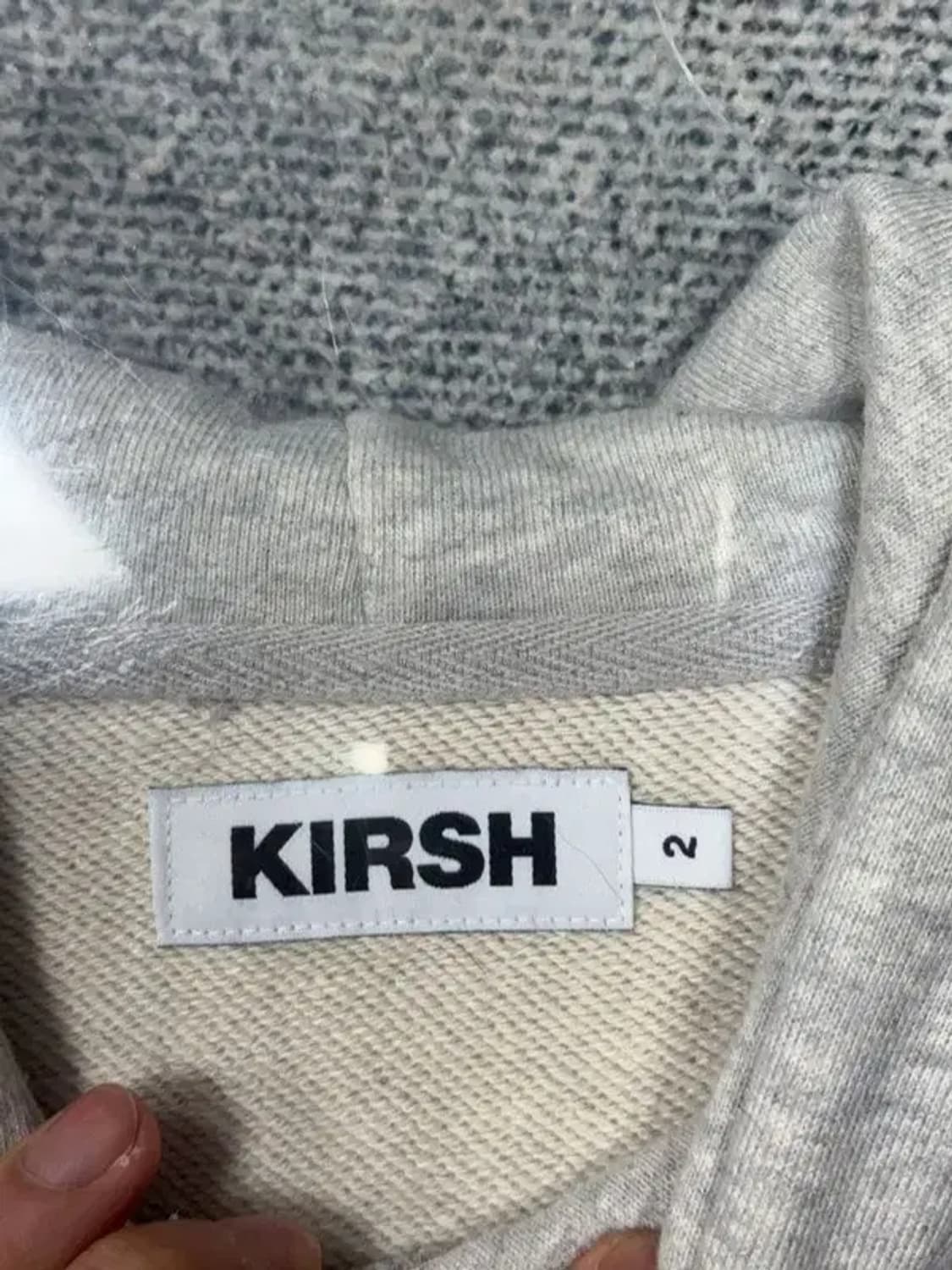 키르시 프린팅 라이트 그레이 후드티 2 상품이미지6