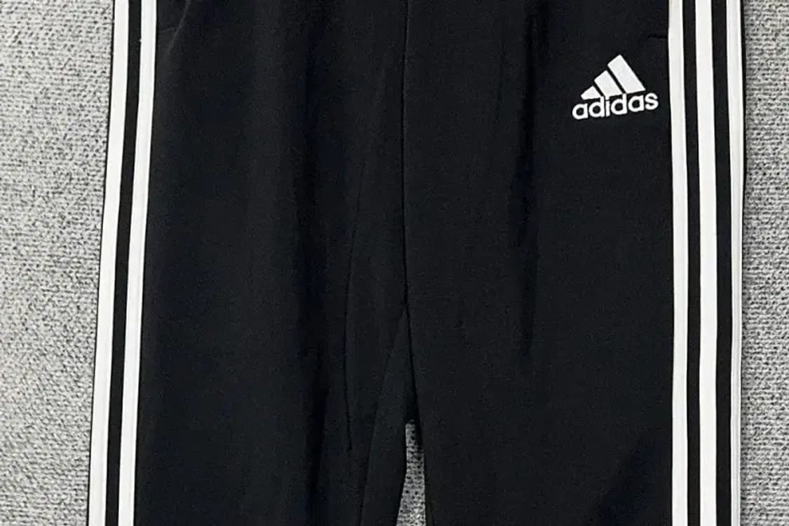 아디다스 블랙 로고 삼선 조거팬츠 L 상품이미지4