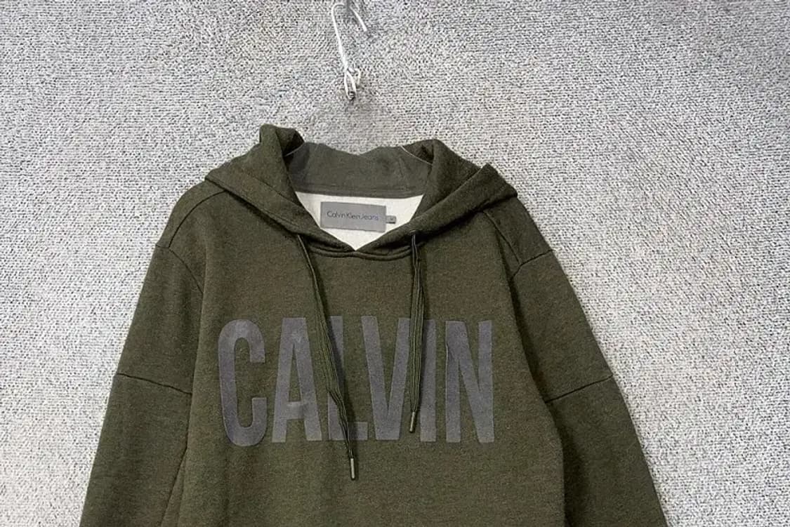 캘빈클라인 프린팅 카키 후드티 M 상품이미지3