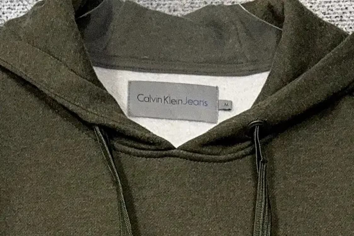 캘빈클라인 프린팅 카키 후드티 M 상품이미지5