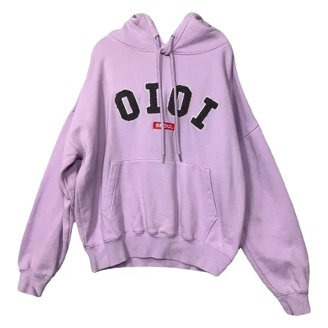 OIOI 5252 로고 라이트 퍼플 후드티 M 상품이미지1