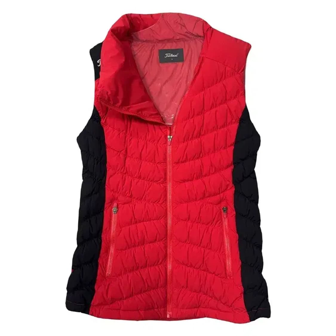 타이틀리스트 구스다운 레드 패딩 조끼 S 상품이미지1