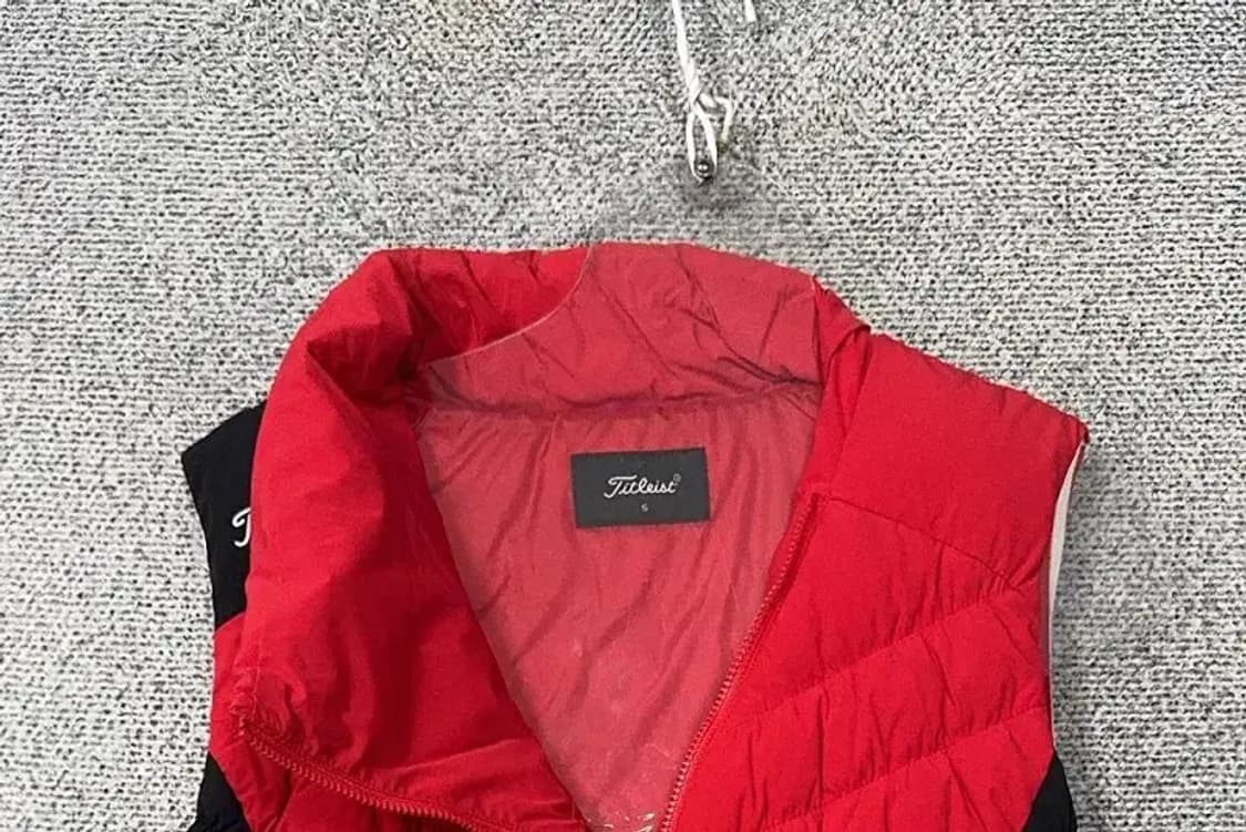 타이틀리스트 구스다운 레드 패딩 조끼 S 상품이미지3