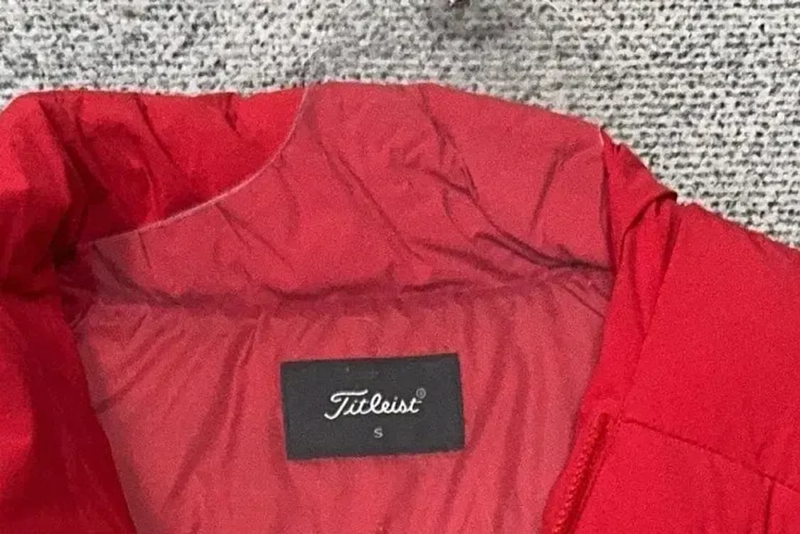 타이틀리스트 구스다운 레드 패딩 조끼 S 상품이미지6