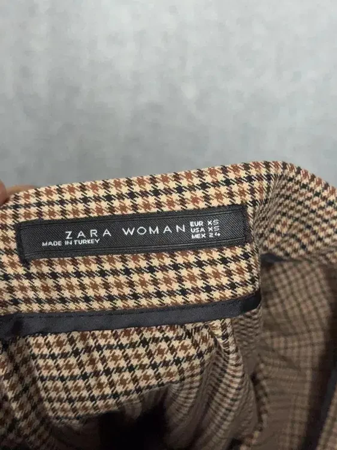 자라 체크 브라운 롱스커트 XS 상품이미지7